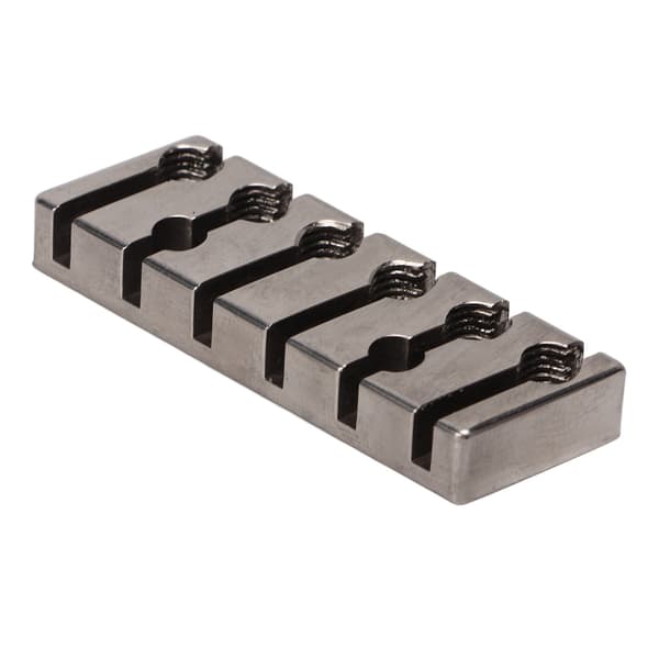 Stränglåsningsmutter 42mm Professionell Silver Metall 6 Strängar Låsningsmutter för Huvudlös Elektrisk Gitarr