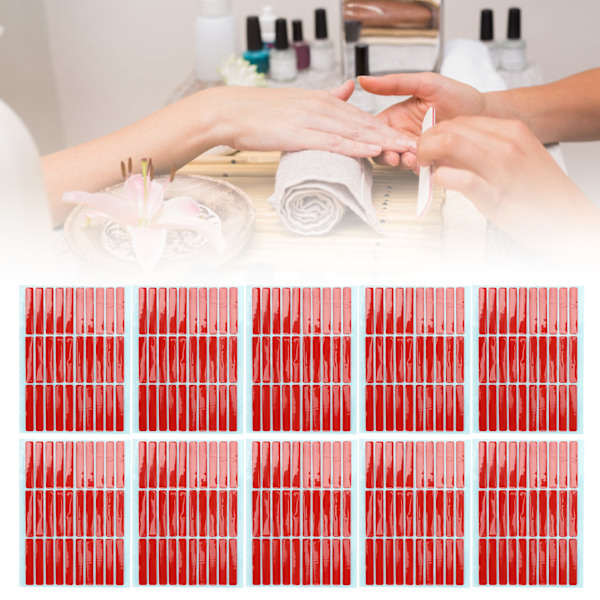 10 ark nagelkonst monteringstejp salong dubbelsidig tejp tillbehör för nagelspetsfärgvisning