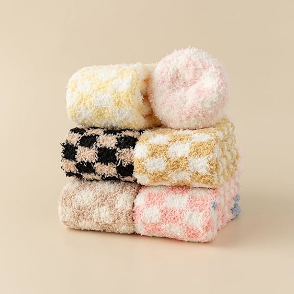 Naisten pörröiset sukat, lämpimät ja pörröiset, plushiset tossusukat, pehmeät ja mukavat talviset nukkumissukat