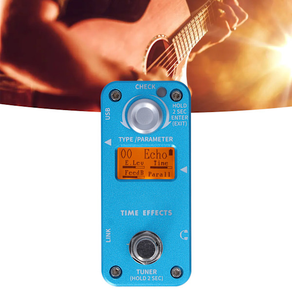 Fördröjningsreverb-effektpedal Cycle Overload Elektrisk gitarr Effektor Musikinstrument Tillbehör