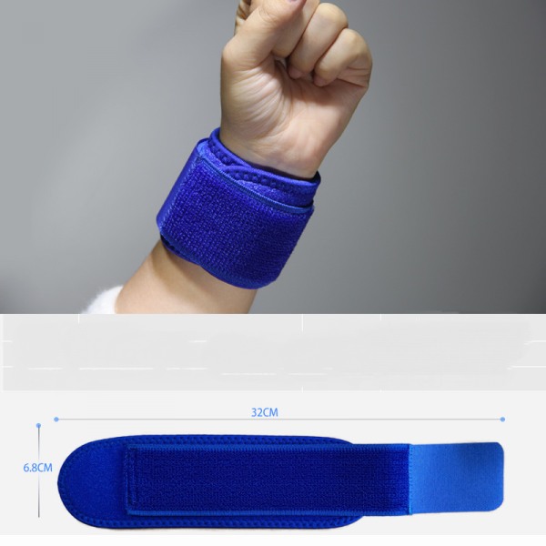 2-PACK Handledskompressionsrem och handledsstöd Sporthandledsstöd för fitness, tyngdlyftning, tendinit, karpaltunnelartrit (blå)