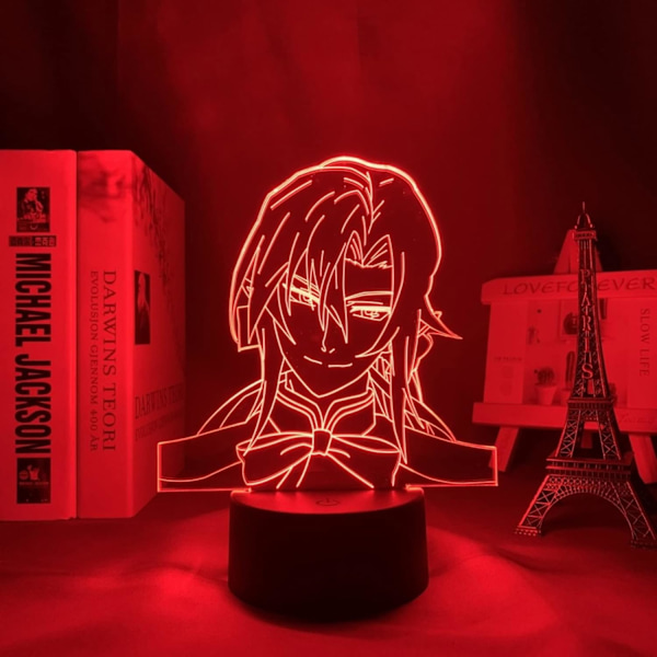 WJ Seraph of The End LED-lys for hjemmedekorasjon bursdagsgave Manga 3D nattlampe Ferid Bathory Seraph of The End