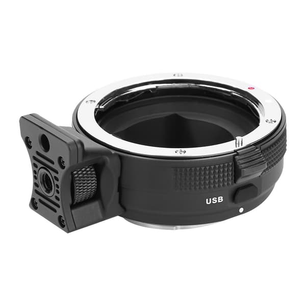 Commlite CM-EF-E HS automaattitarkennuslinssisovitin Canon EF/EF-S -linsseille Sony E -kameroihin