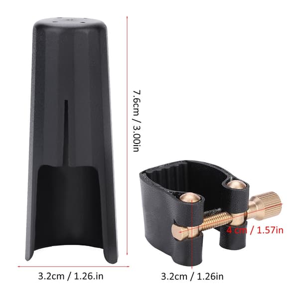 PU-ligaturfeste med plasthette for sopransaksofon, saksofonmunnstykke i bakelite, holdbar