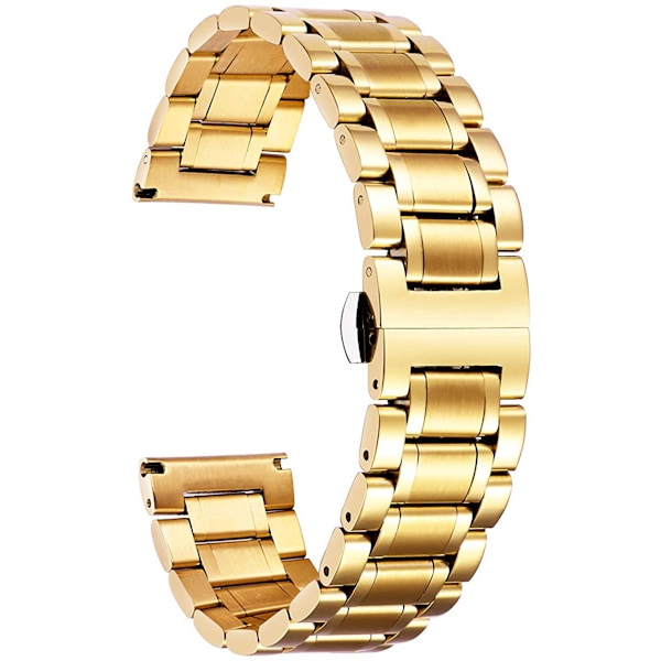 Rostfria klockarmband med raka och böjda ändar 5 färger (guld, silver, svart, roséguld, guld-silver tvåfärgad) Storlek (18 mm) Alla hjärtans dag-presenter