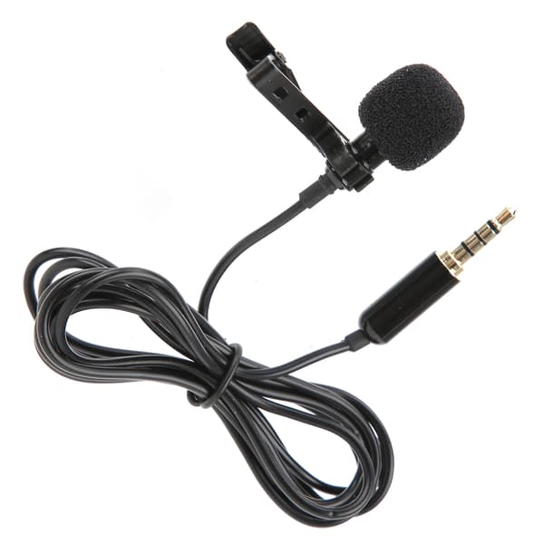 Lavalier Mikrofon ClipOn Elektronisk Tilbehør med S01 Adapter til Computer/Telefon Kamera