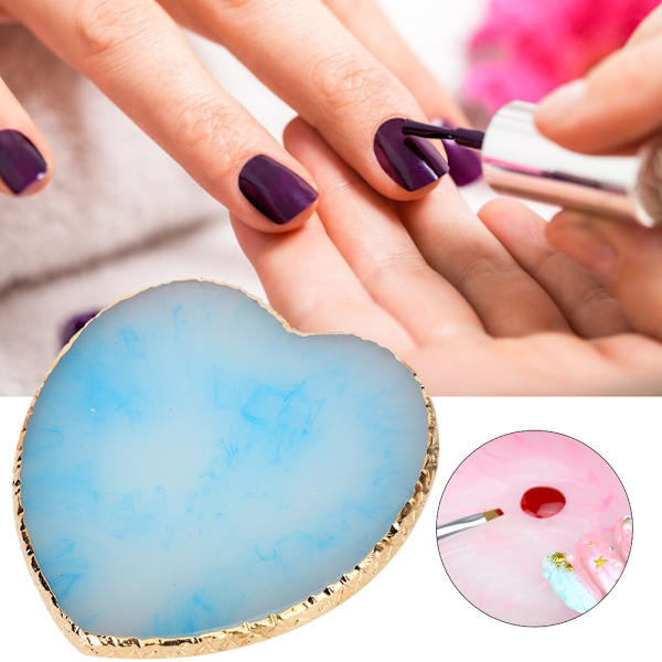 Delikat hartsstyling nagelkonstpalett färgglad färgritningsfärgskål (blå)