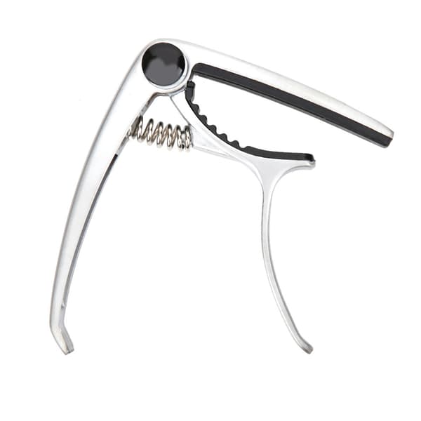Gitarr Capo Clamp Key Tuner Zinklegering för Folk Gitarr Musikinstrument TillbehörSilver