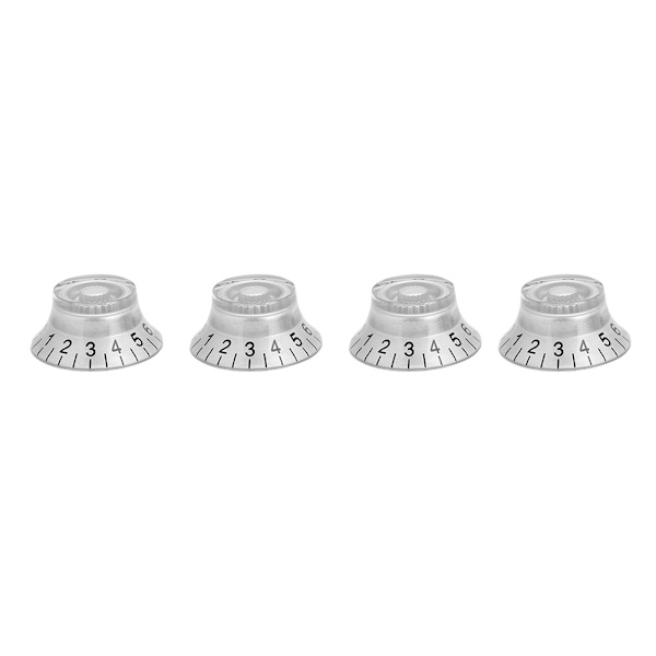 4 stk Speed Tone Volumkontroll Knapper for Elektrisk Gitar Sølv