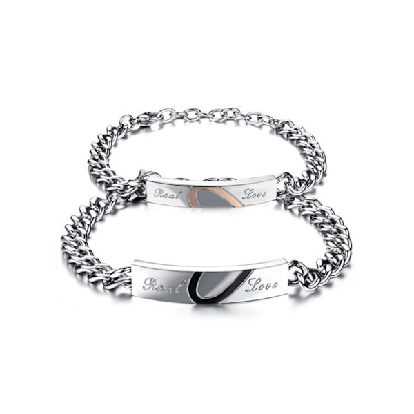 2 st par armband för män och kvinnor, hans och hennes krona drottning armband set 0,5 cm armband