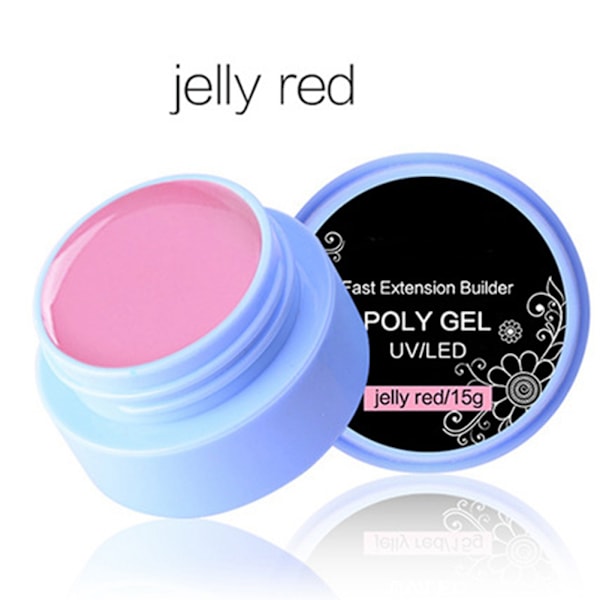 15g Professionel Hurtig Negleforlængelse Poly Gel Nem at Fjerne Manicure UV Gel Tilbehør Roserød