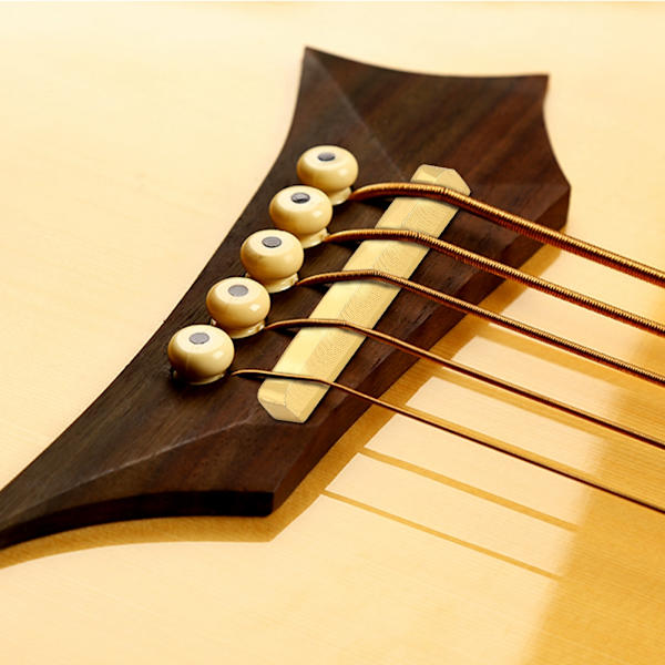 Messingspaltede bro-mutter gitarinstrument erstatningsdeler for 5-strengers elektrisk bass