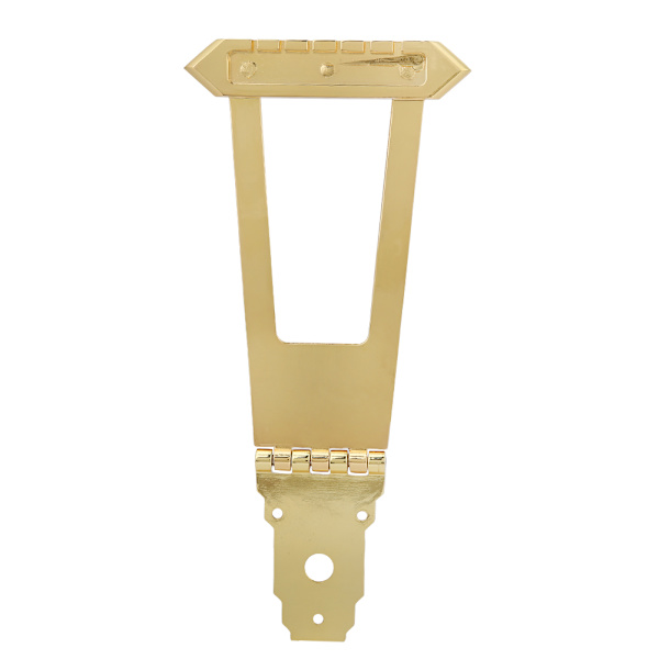 Zink-legering Jazz Bridge Gitarr Tremolo Bridge Stränghållare Musikinstrument Tillbehör (Guld)