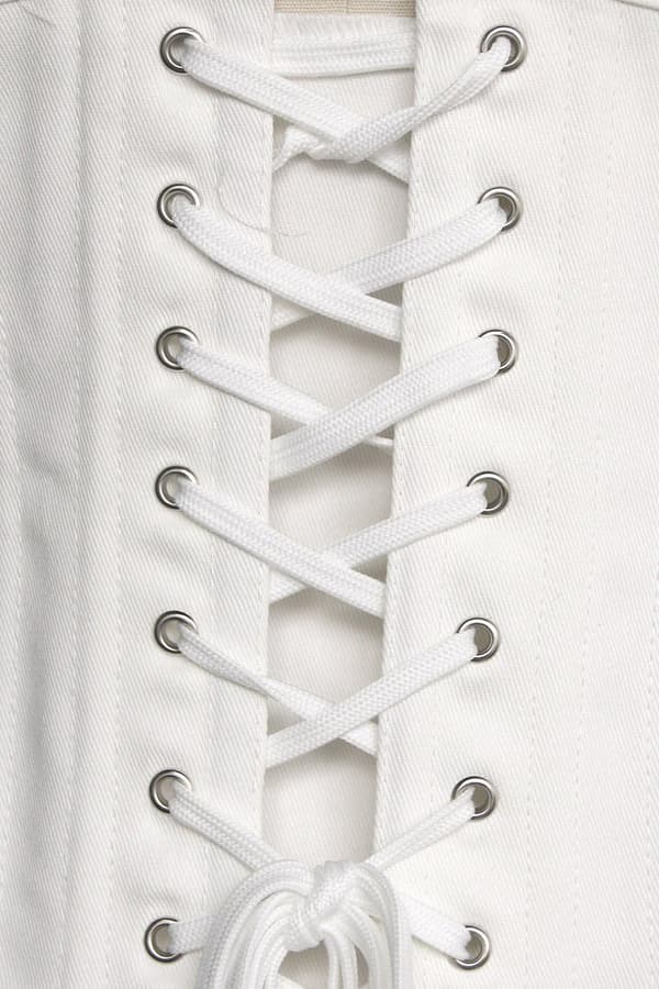 Kvinders 26 Stålbenet Bomuld Lang Torso Timeglas Kropsshaper Korset XXL white