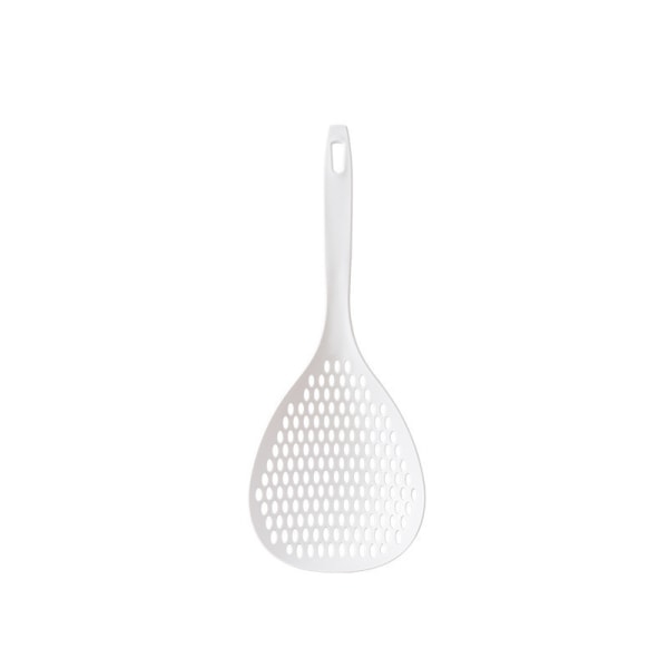 Strainer Scoop Colander Slotted Pasta Spoon Plastic Skimmer Spoon with Handle Food Drain Shovel for Kitchen Cooking, White