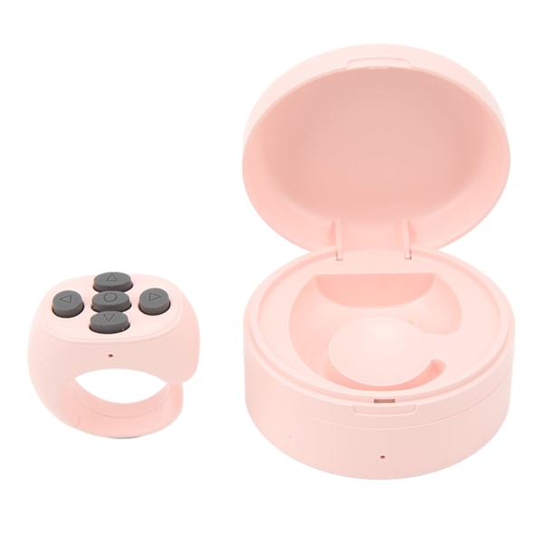 JX05S Ring Phone Remote Portable App Page Turner 10M Control Scrolling Ring Clicker för Telefon Tablet Kamera Rosa