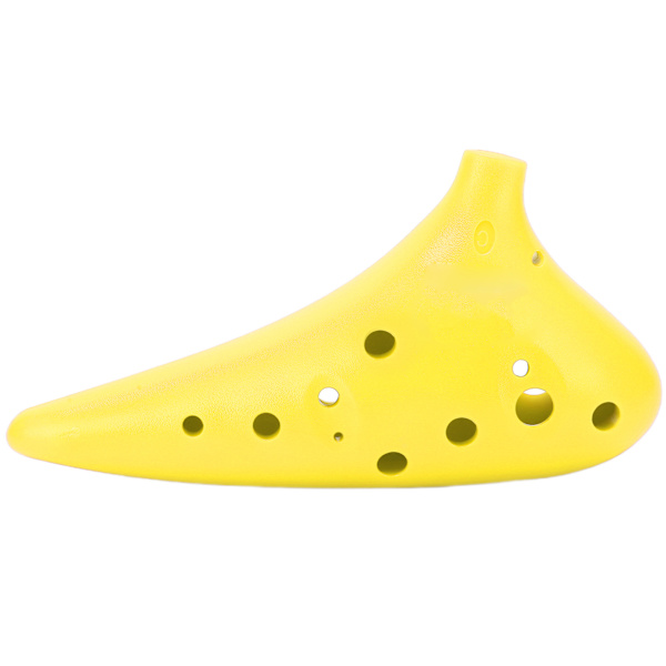 Ocarina ABS C-stämning 12-håls Musikinstrument för Vuxna Barn Professionella Lär Yellow