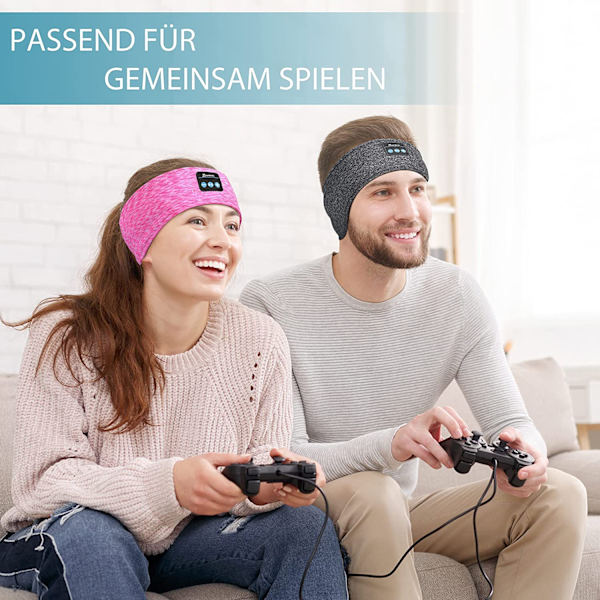 Unikuulokkeet, Bluetooth-urheilupanta kuulokkeet erittäin ohuilla HD-stereoäänikaiuttimilla, täydelliset nukkumiseen, treenaamiseen, lenkkeilyyn, joogaan,
