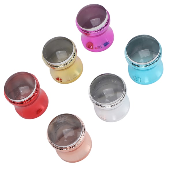 6 stk. neglekunst stempler gennemsigtig silikone manicure kunst stempler til DIY negledekoration