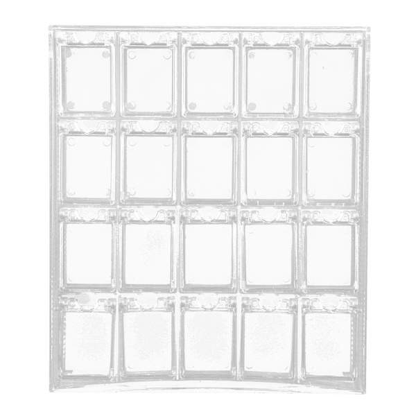 20 rutnät Nagel Dekoration Sekvens Organisera Box Transparent Tom Nagel Konst Förvaringslåda (Klar)