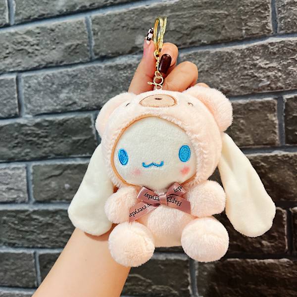 Söt liten docka, parväska hänge, plyschleksak docka nyckelring, docka hänge Plush Bear Head - Jade Guigou