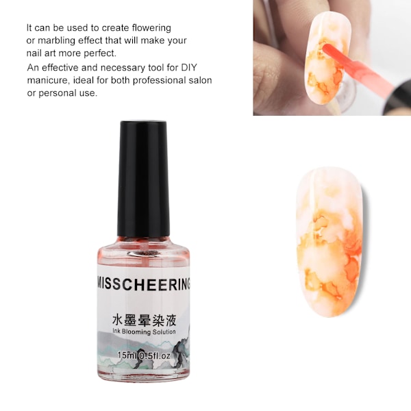 15ML Akvarel Blæk Neglelak Maling Gel Marmor Gradient DIY Dekoration Manicure Negleværktøj 1#