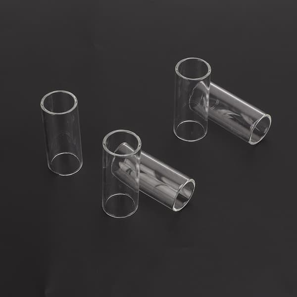 5PCS Elektrisk Gitarr Slides Transparent Glas Cylindrisk Slide Tone Bar 61MM Längd