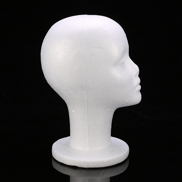 1 stk. Kvinnelig skum mannequin hode parykk styling hatt hodeplagg visning modell