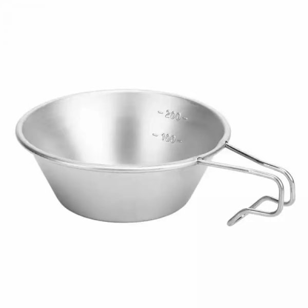 300ML Kjøkken Målekopp.Bol med sammenleggbart håndtak,Bol med sammenleggbart håndtak Utendørs Camping Bred Munn Måle Piknik Tilbehør.(2PCS)