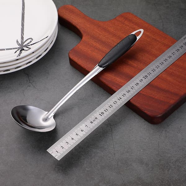 Rustfrit stålsuppeøse - Holdbar rustfri suppeøse med ergonomisk håndtag - Suppe serveringsskeer øser