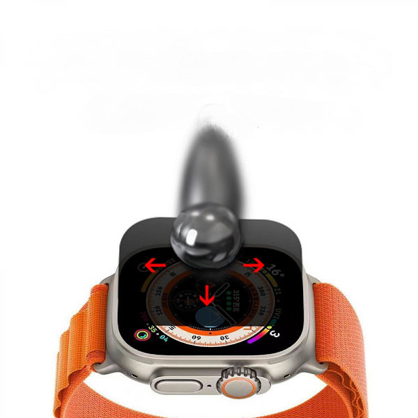 2 st Skydd för Apple Watch 8 45mm [Uppgraderad Anti-Spion Film] Mjuk Anti-Repfilm