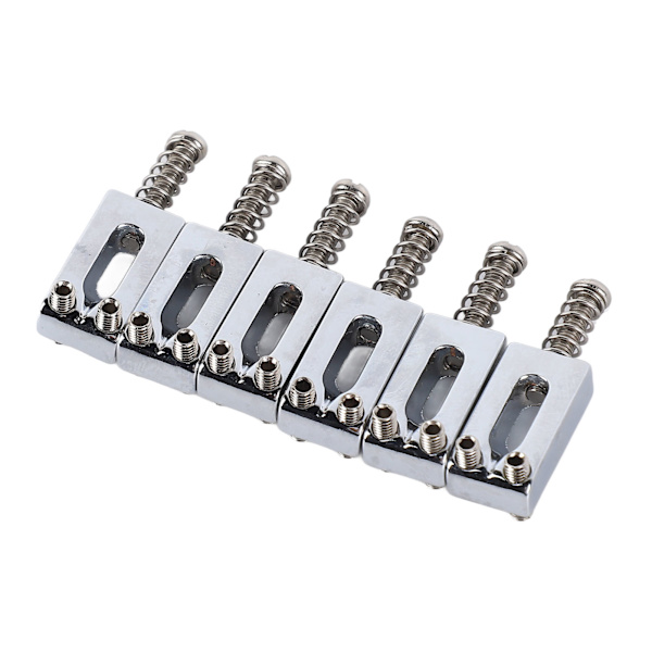 6 st Elektrisk Gitarr Stall Sadel Standard Zinklegering Gitarr Tremolo Stall Rull Sadel för Utbyte Silver
