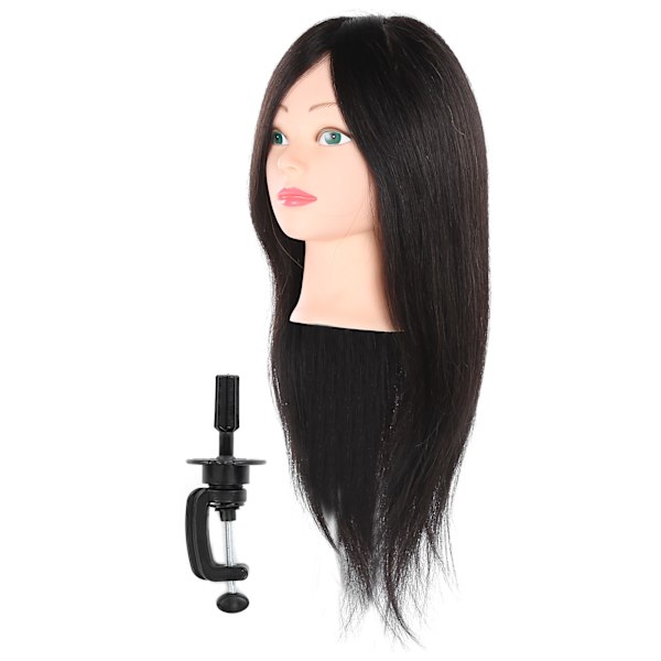 Ægte hår mannequin hoved praksis frisør træningshoved manikin kosmetologi dukke