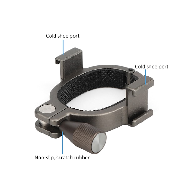 UURig R037 Aluminiumlegering Fällbar Snabbfrigöring Dubbel Kallskoförlängningsfäste för DJI Osmo Mobile3 Mobiltelefon Kulhuvud Stabilisator