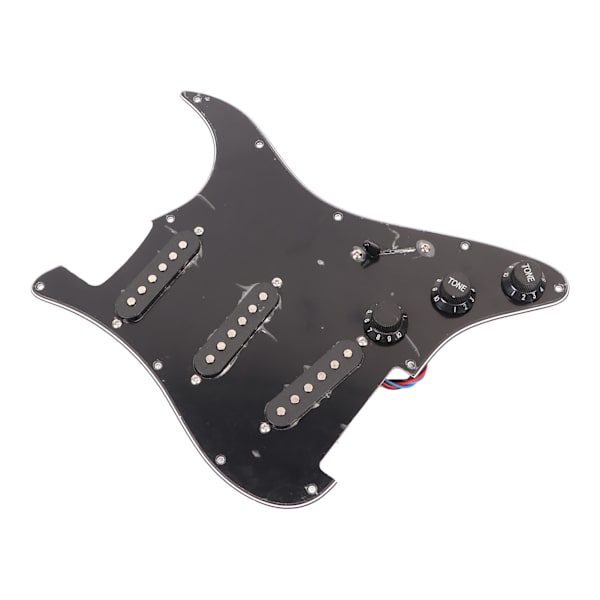 Elektrisk gitar pickup enkelt spole klar lyd 11 hull prewired pickup erstatning svart