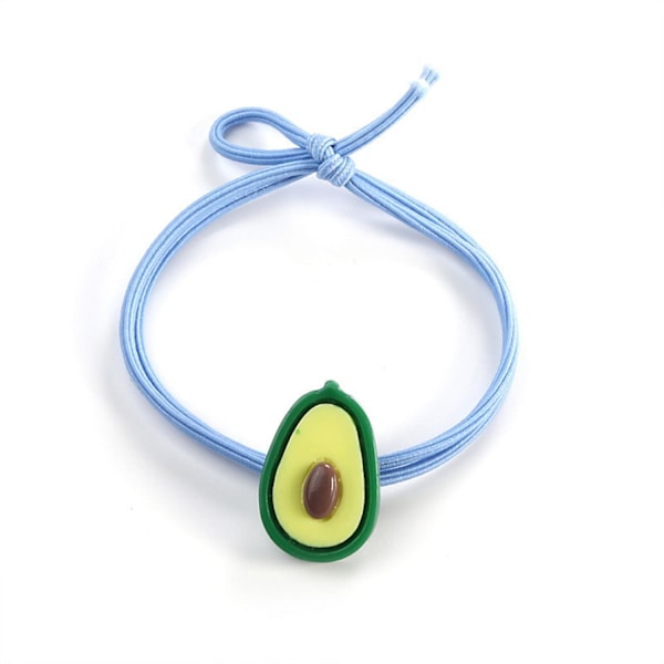 12 PCS Hair Ties Rubber Band High Elastic Head Rope Cute Rubber Band Hair Ties-----Avocado Blue