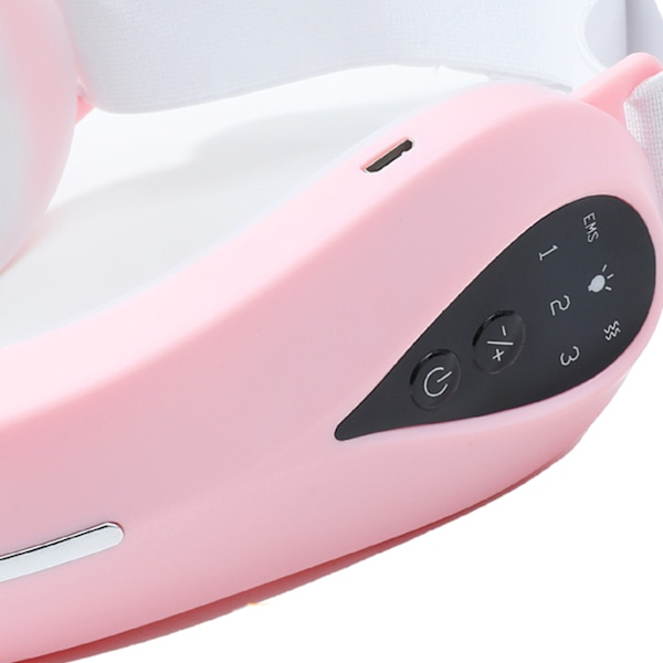 V-formad ansiktsmassageapparat Bluetooth-fjärrkontroll Dubbelhaka Reducer Smart Face Lifting Machine för hemmet Rosa