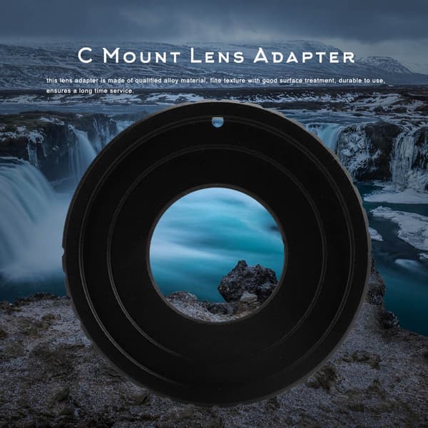 CCTV C-mount objektivadapter overførselsring til DSLR-kameraer til Fujifilm (C-FX sort)