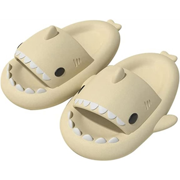 AVEKI Unisex Hai-Sandaalit Liukumattomat Uutuus Avoin Varvas Sandaalit Muodikkaat Söpöt Ranta-Sandaalit Sisä- Ja Ulkokäyttöön, Beige, Koko: 44/45