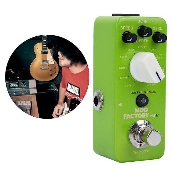 DC 9V/160mA Modulation Guitar Effects Indeholder i Alt 11 Moduler Effekter