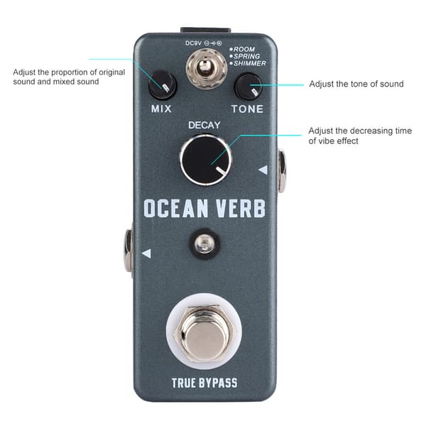 Mini Metal Shell Analog Vibe Gitarr Effekt Pedal med True Bypass Instrument Tillbehör