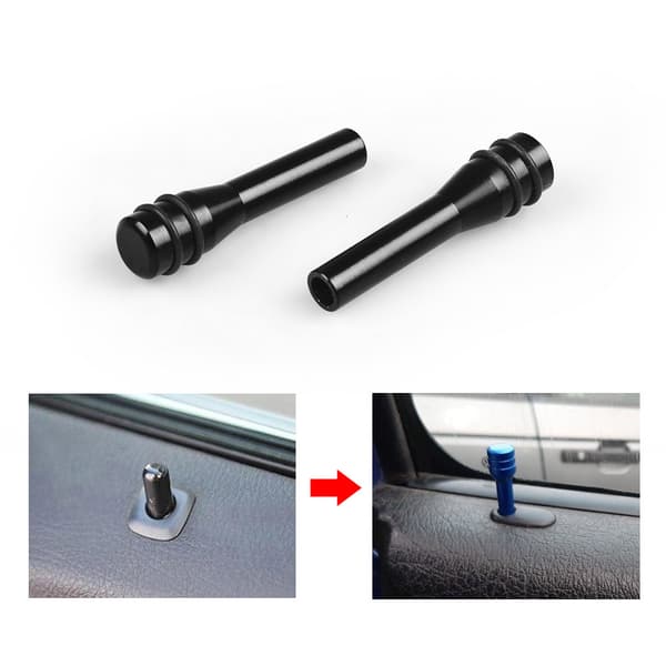 Dörrlås Knopp Kolfiber Låsknopp Stift Dörrlås Stift Lastbilsdörrlås - Silver Enstaka Pris (Fyrapack)
