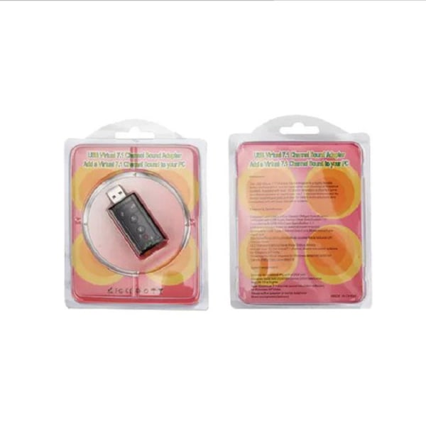 [Lydkort] Lever analog 7.1USB ekstern uavhengig lydkort datamaskintilbehør analog lydkort, 3-pakning
