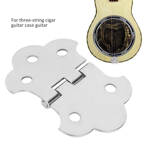 Metal Guitar Tailpiece Musikinstrument Tilbehør Sølv til 3-Strenge Cigar Box Guitars