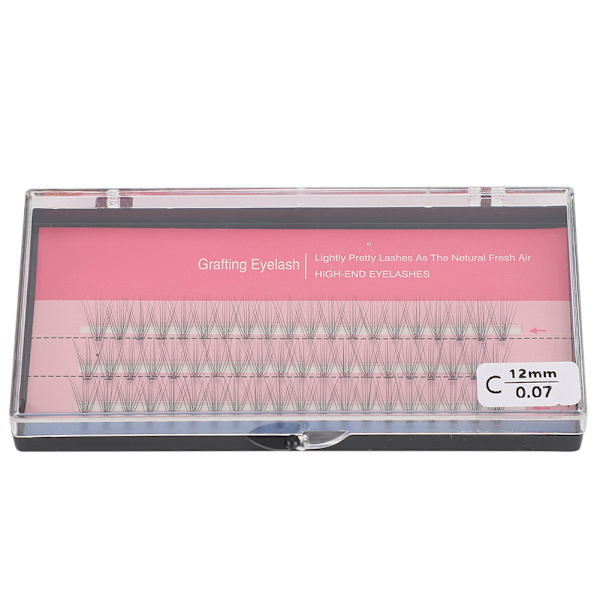 60 st individuella falska ögonfransar kluster 0,07 mm falska fransar förlängningsverktyg 12 mm