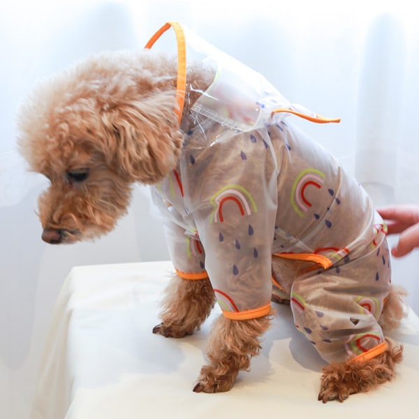 Hunde Regnfrakke, Hvalp Vandtæt Tøj Regnfrakke Hvalp Transparent Poncho Regnfrakke Tøj Til Hvalp (M Størrelse)