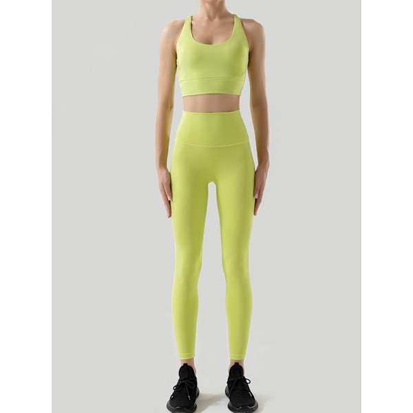 Høje taljemønstrede leggings til kvinder - Smøragtige bløde mavekontrol trykte bukser til træning Yoga (L)