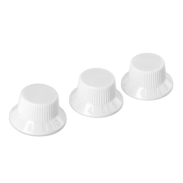 3 st gitarrkontrollknoppar 1 volym 2 ton passform topp plast set kit instrument tillbehör ersättning vit