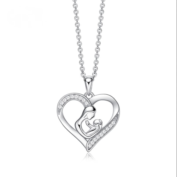 Romantisk mors dag present ädelstenshalsband, Birthstone hänge halsband för kvinnor, hjärtat av livet