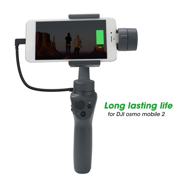 Älypuhelimen lataussovitinkaapeli DJI Osmo Mobile 2:lle (musta-Lightning-liitäntä)